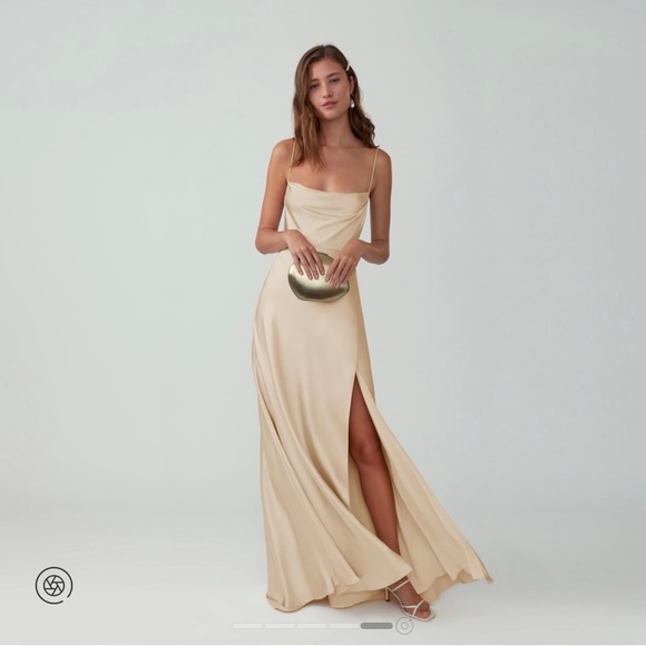 Fame and Partners Strappy Draped Gown - Picture 2 of 7